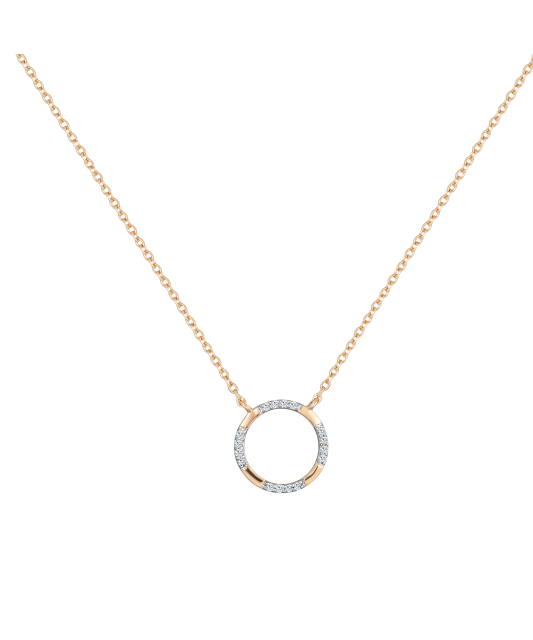 Gold chain with diamond pendant