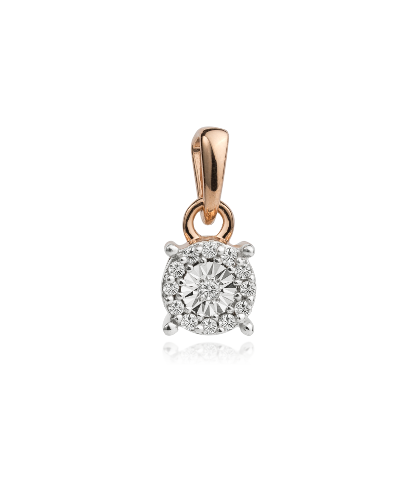 Gold pendant with diamonds