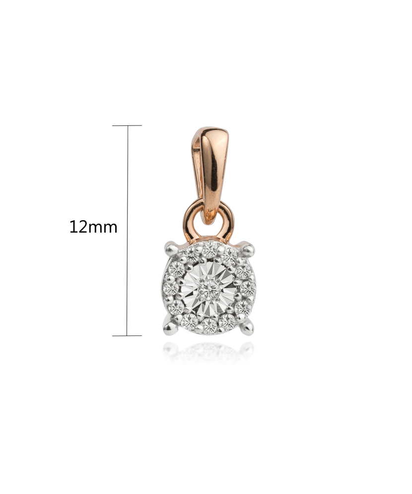 Gold pendant with diamonds