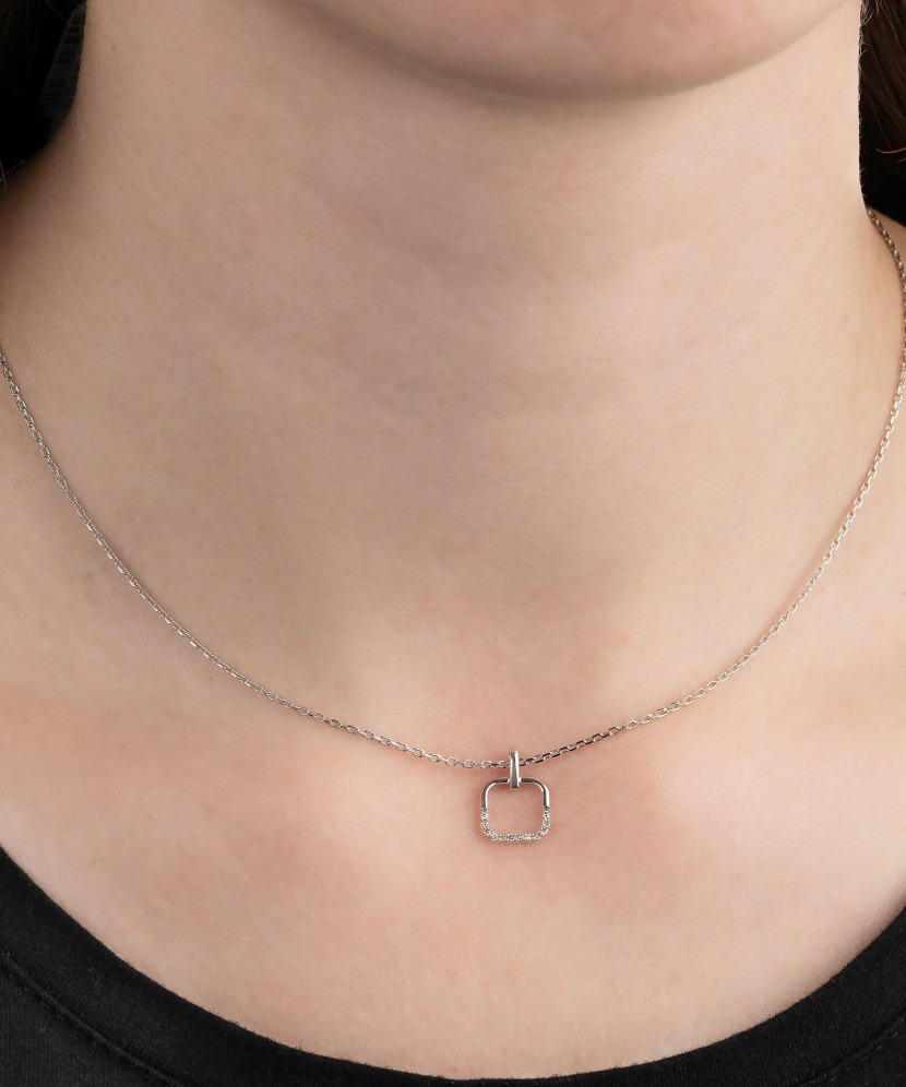 White gold pendant with diamonds 2