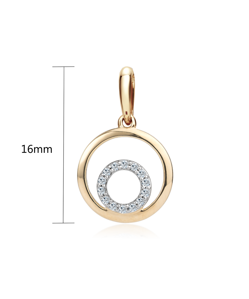 Yellow Gold pendant with diamonds