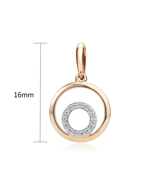 Gold pendant with diamonds