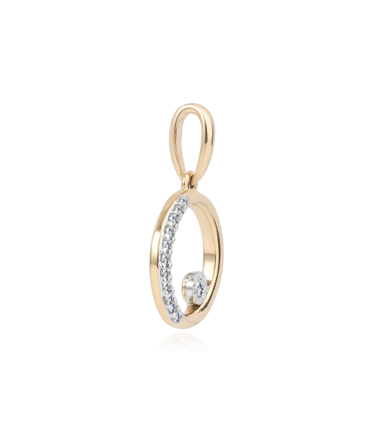 Yellow Gold pendant with diamonds