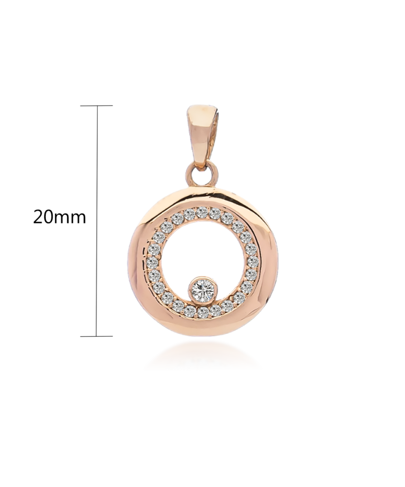 Gold pendant with zircons