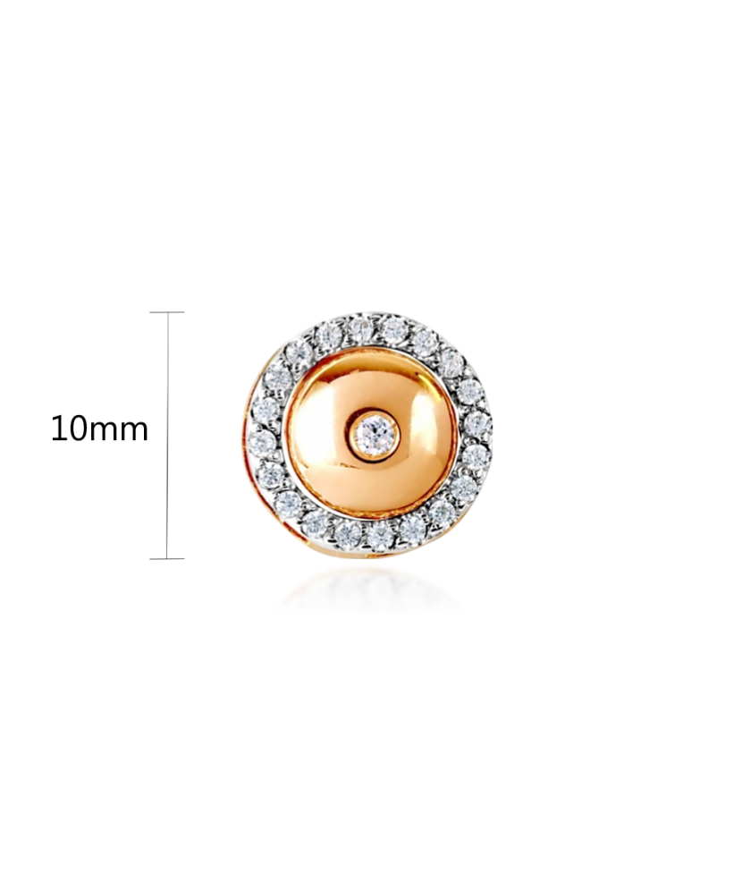 Doubles Gold pendant with zircons