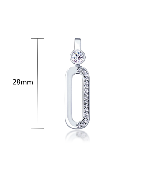 Sterling silver pendant with zircons
