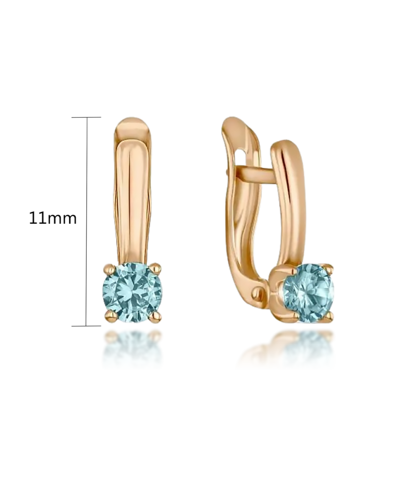 Auksiniai auskarai su cirkoniu  - Goldinga