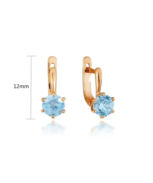 Auksiniai auskarai su cirkoniu  - Goldinga