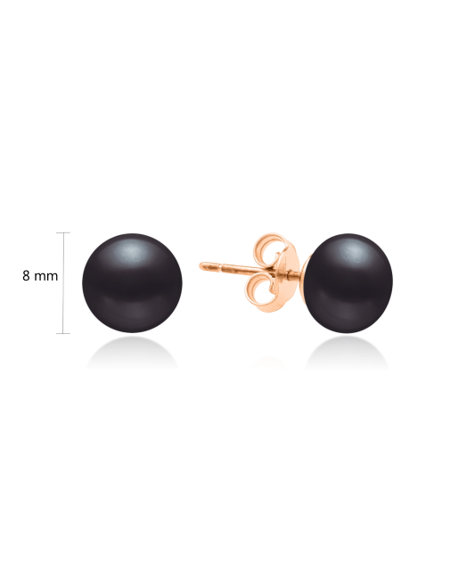 Gold earrings with natural pearls