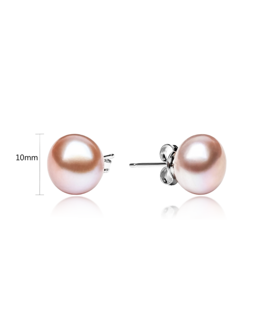 Sterling silver earrings with natural pearls
