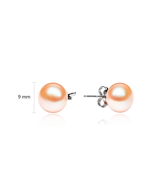 Sterling silver earrings with natural pearls