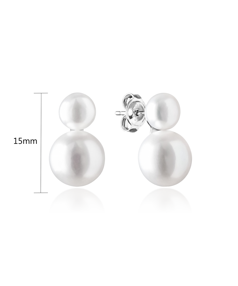 Sidabriniai auskarai su natūraliais perlais  - Goldinga