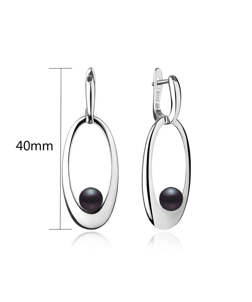 Sidabriniai auskarai su natūraliu perlu  - Goldinga