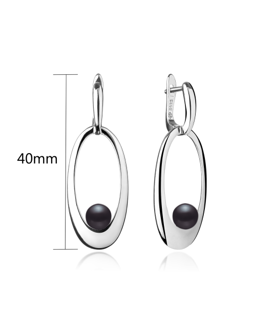 Sidabriniai auskarai su natūraliu perlu  - Goldinga