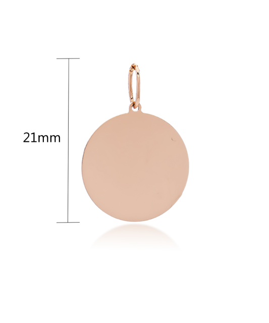 Auksinis pakabukas "Plokštelė" 14mm  - Goldinga