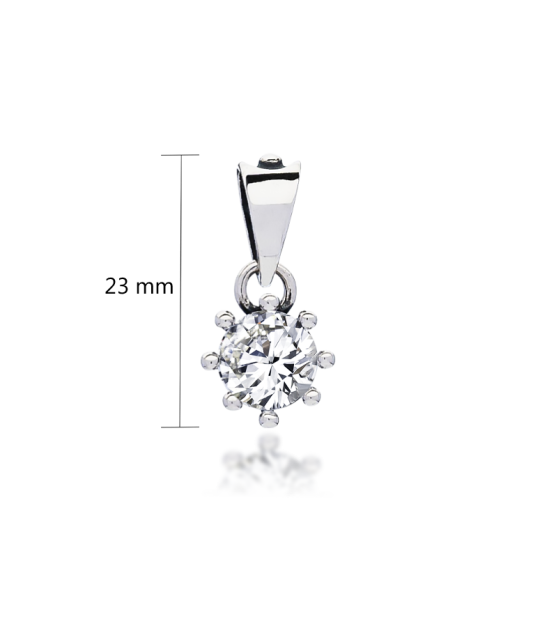 Sterling silver pendant with zirconium