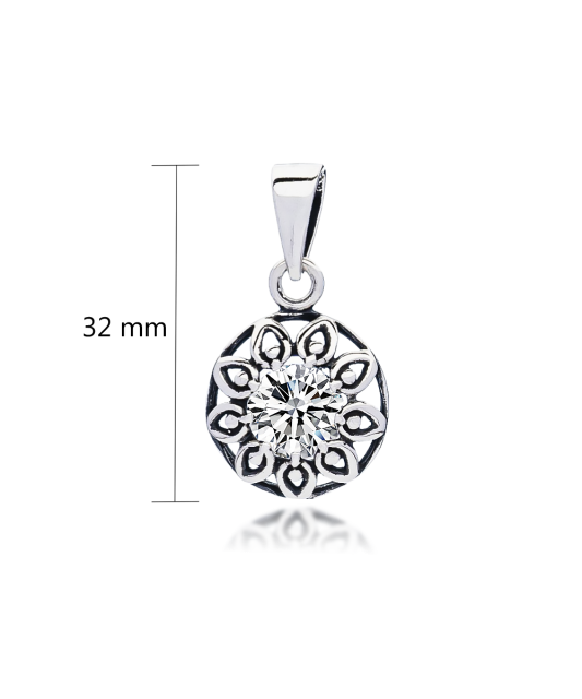 Sterling silver pendant with zirconium