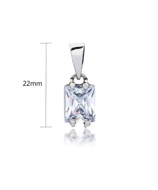 Sterling silver pendant with zirconium