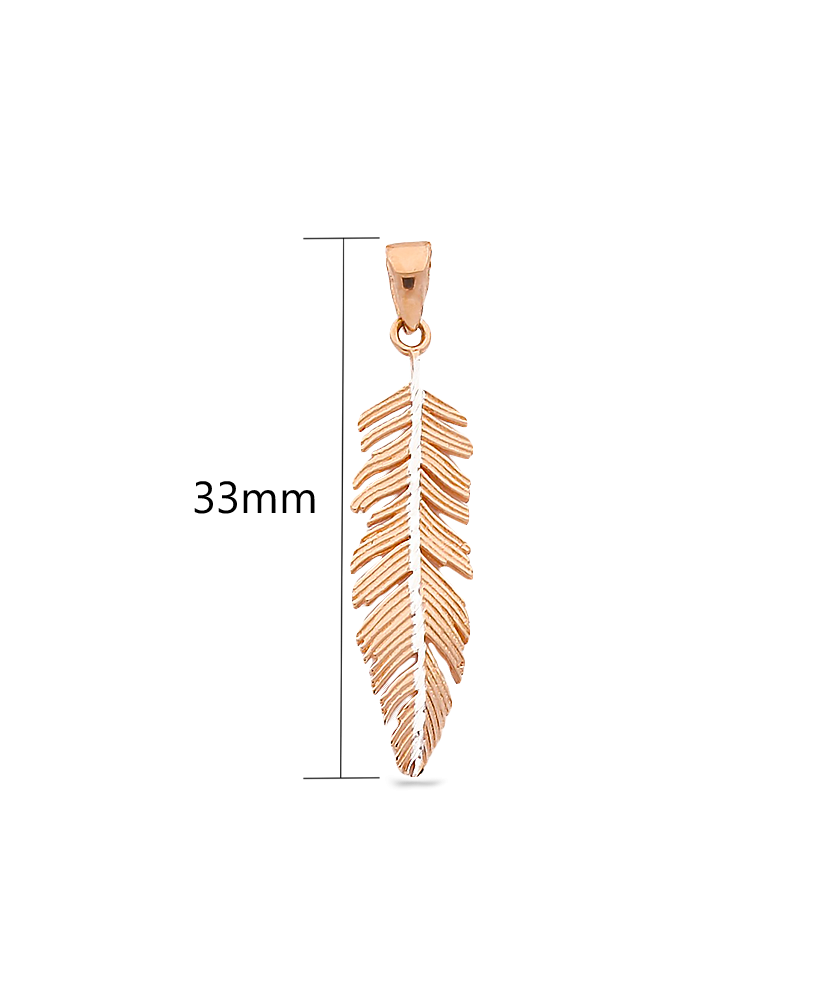 Gold pendant "feather"