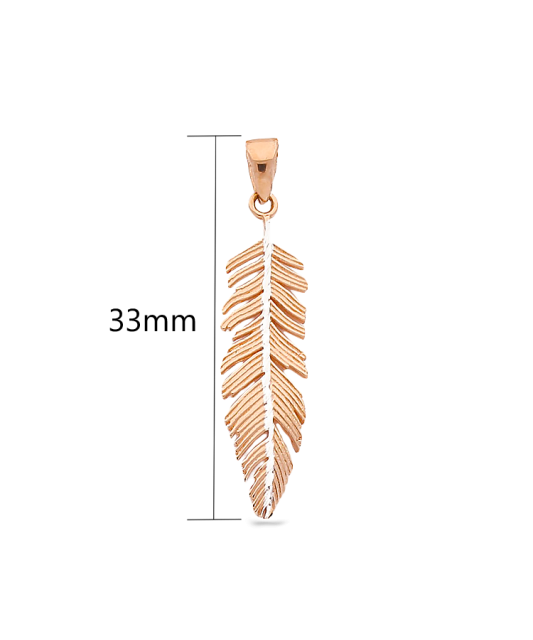 Gold pendant "feather"
