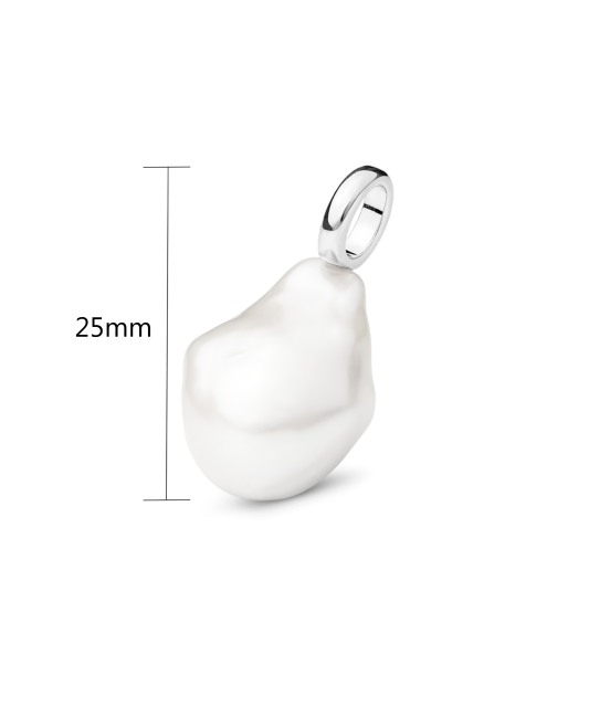 Sterling silver pendant with kasumi pearl