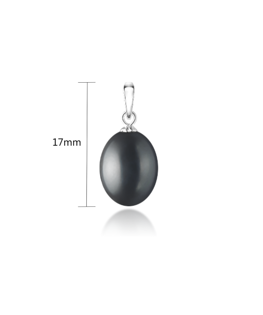 Pearl pendant with silver