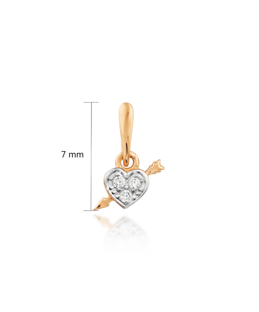 Gold pendant with zircons