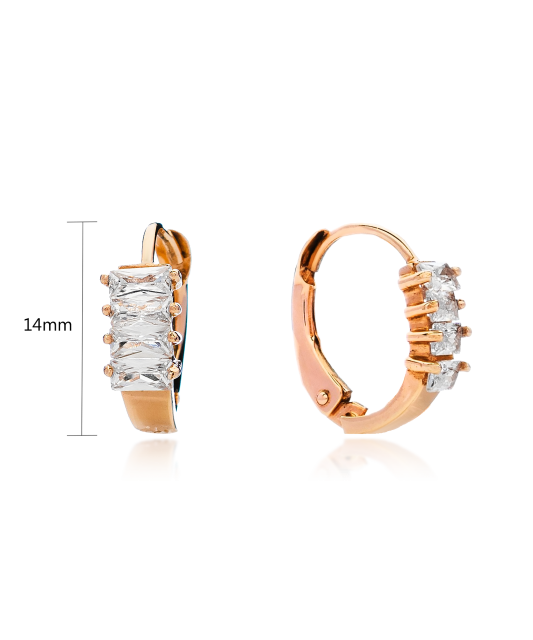 Auksiniai auskarai su cirkoniais  - Goldinga