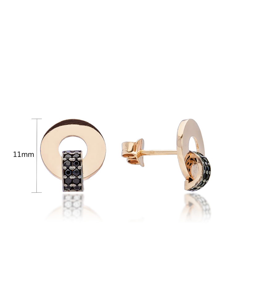 Auksiniai auskarai su cirkoniais  - Goldinga