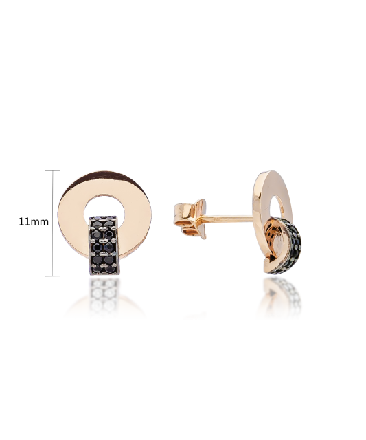 Auksiniai auskarai su cirkoniais  - Goldinga