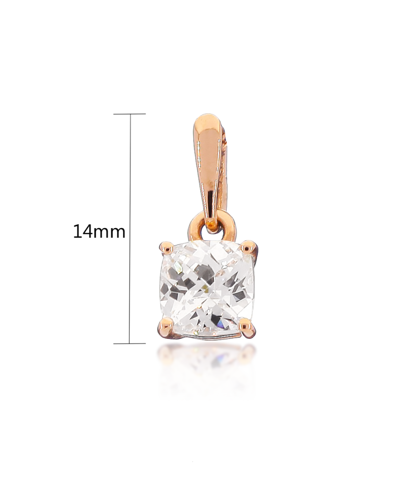 Gold pendant with zirconium