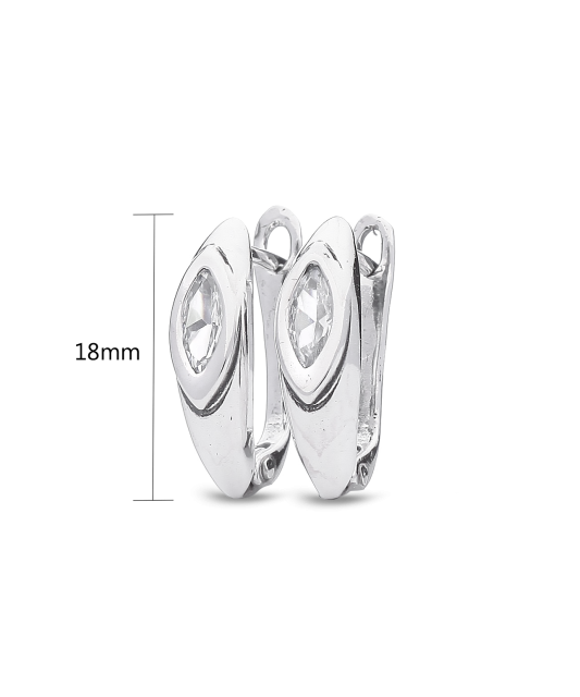 Sterling silver earrings with zirconium