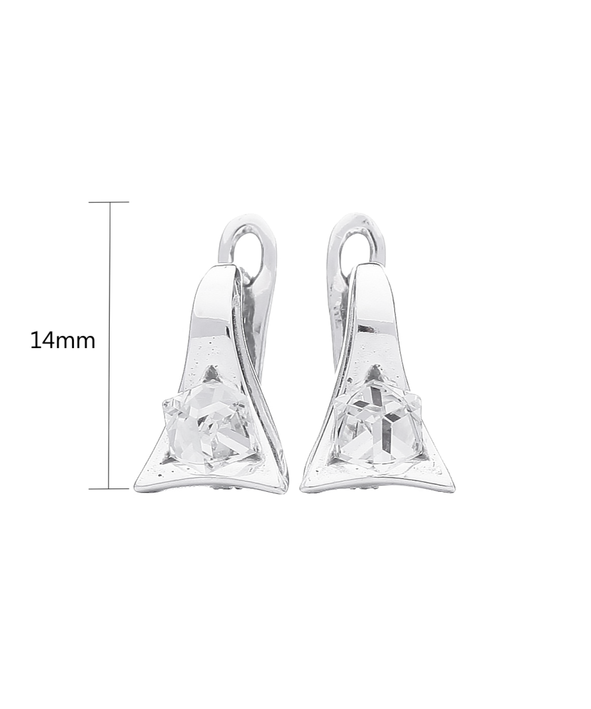 Sterling silver earrings with crystal