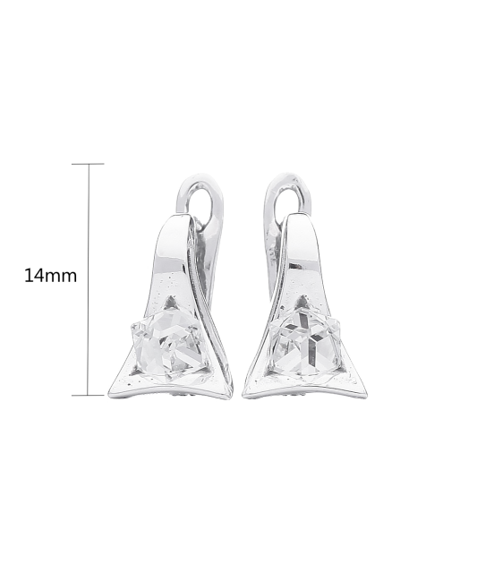 Sterling silver earrings with crystal