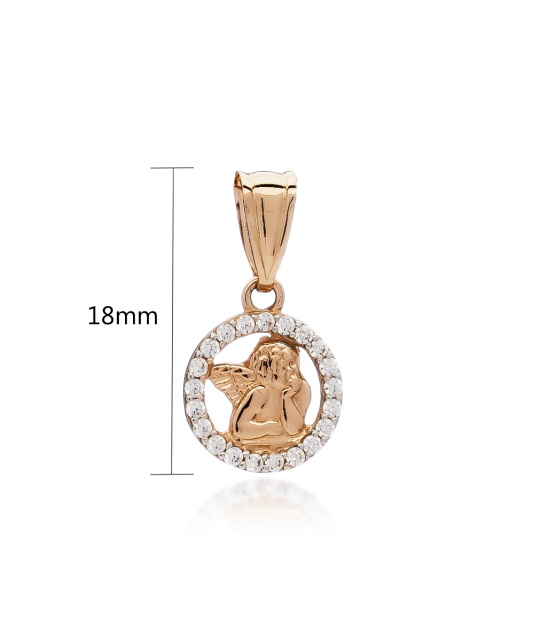 Gold pendant with zirconium