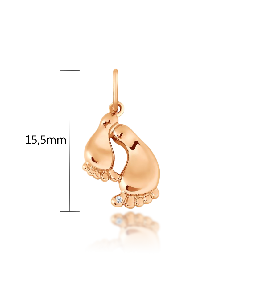 Gold pendant with zirconium