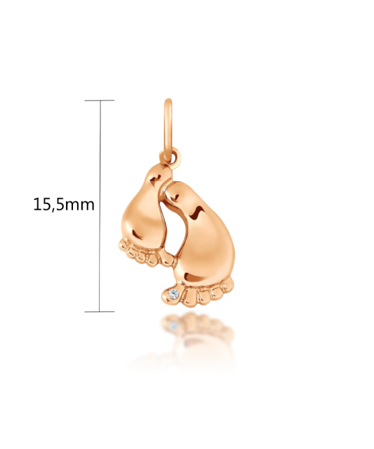 Gold pendant with zirconium