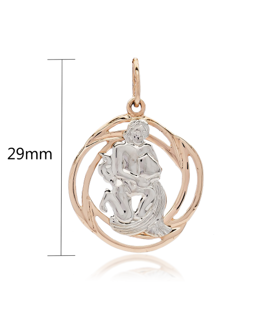 Gold pendant "Aquarius "