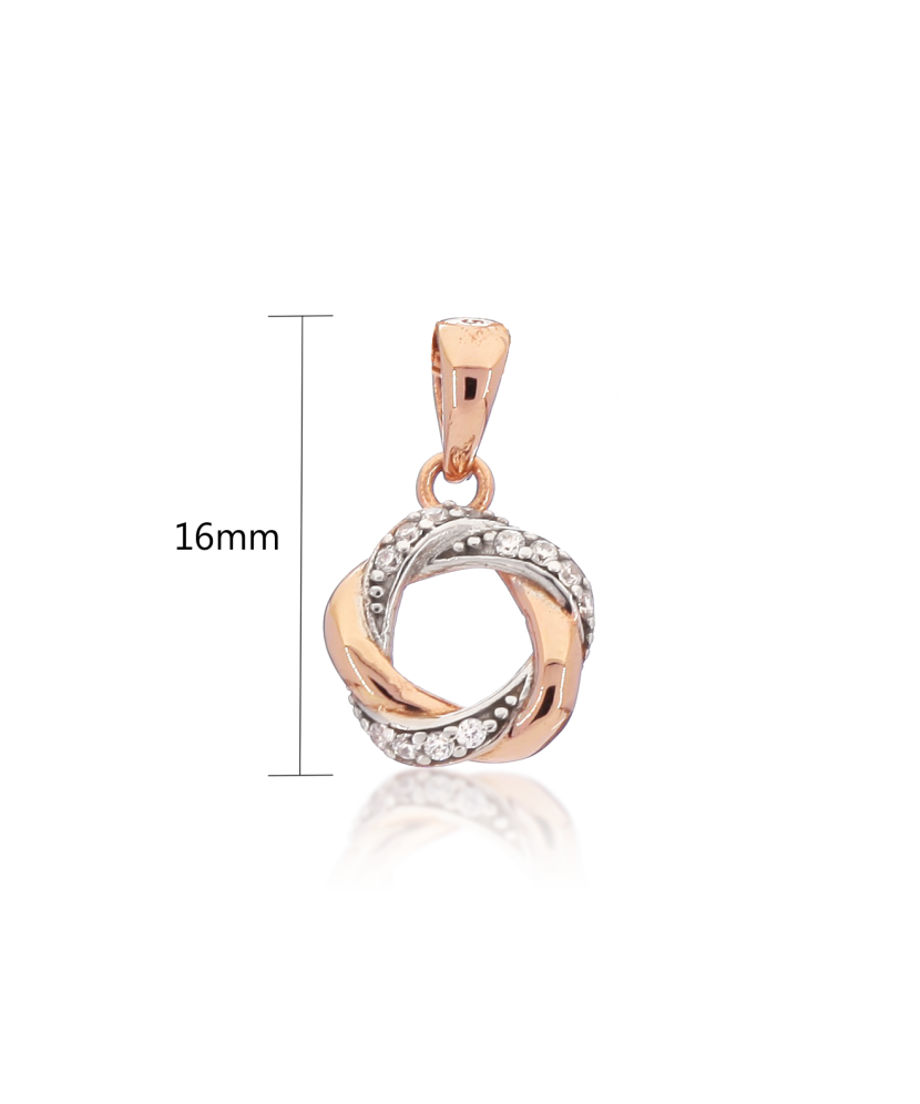 Gold pendant with zircons