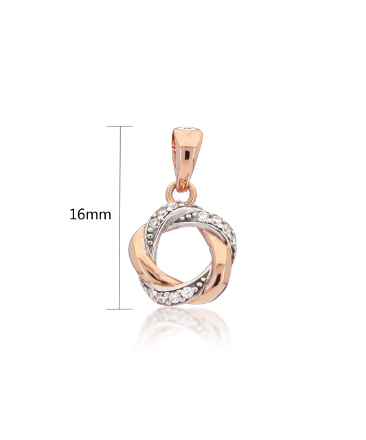 Gold pendant with zircons