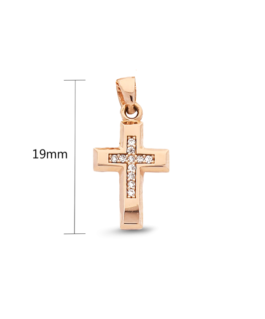 Auksinis pakabukas su cirkoniais "kryželis"  - Goldinga