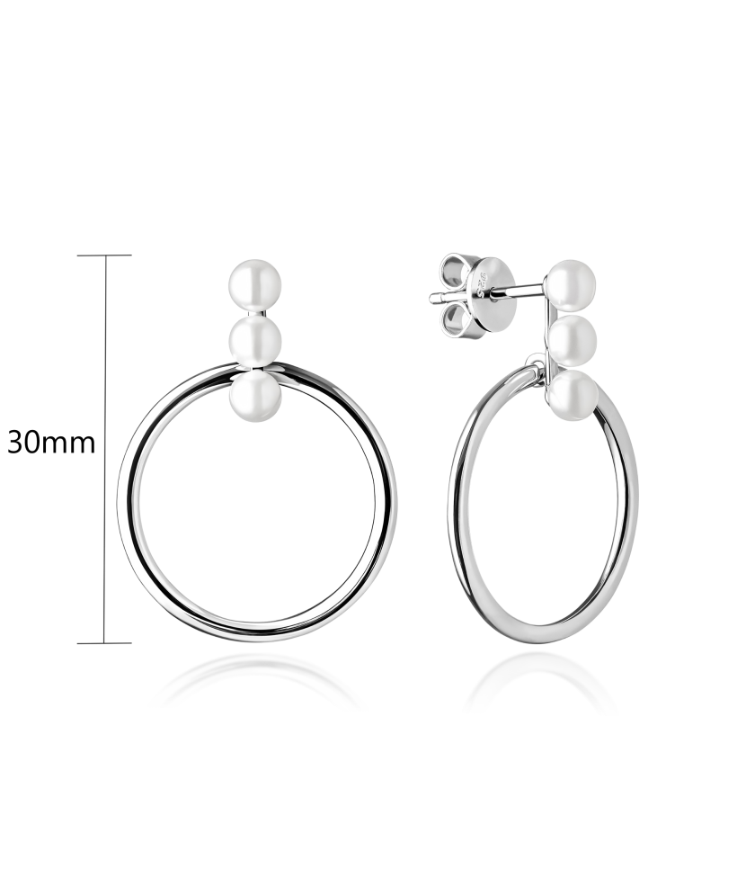 Sidabriniai auskarai su natūraliais perlais  - Goldinga