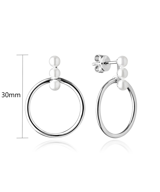 Sidabriniai auskarai su natūraliais perlais  - Goldinga