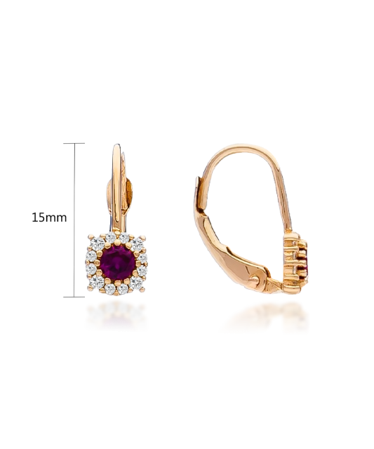 Auksiniai auskarai su cirkoniais  - Goldinga