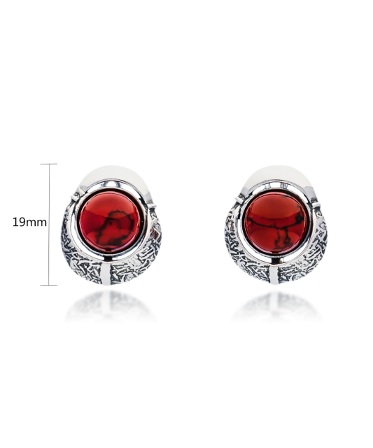 Sidabriniai auskarai su koralu  - Goldinga