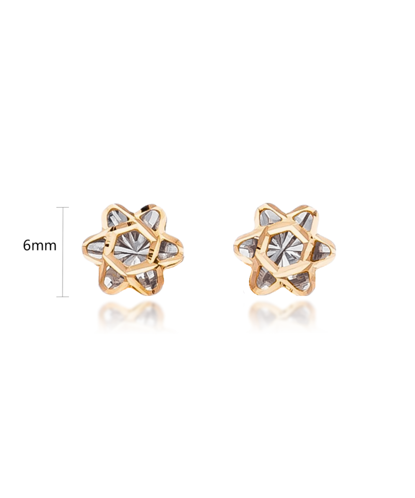 Gold earrings "flower"