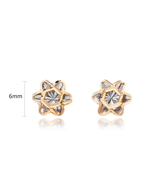 Gold earrings "flower"