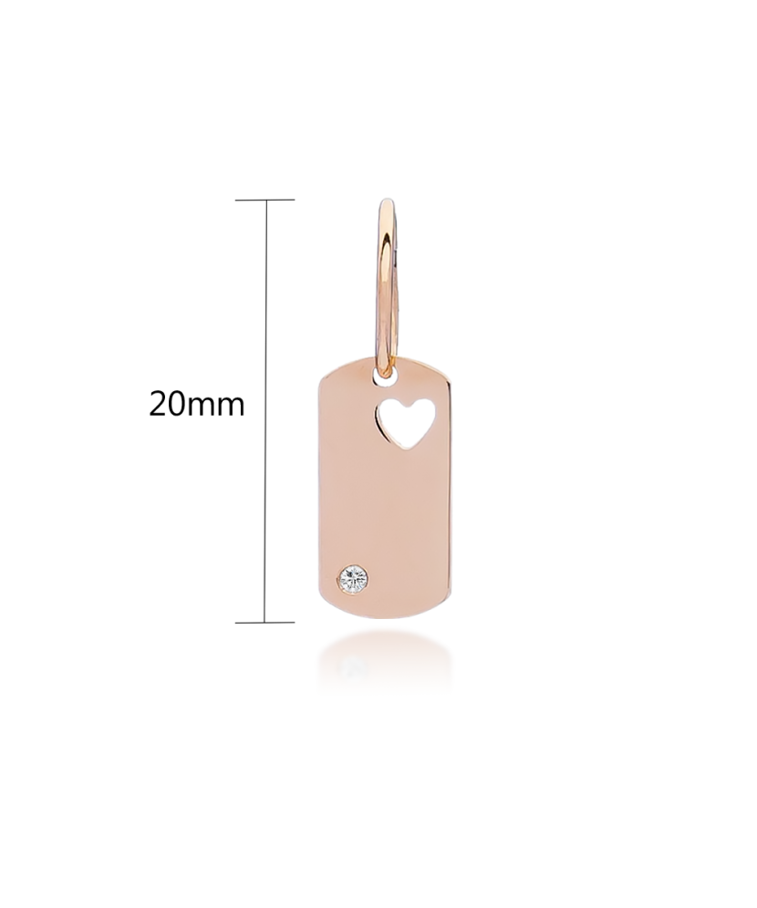 Gold pendant with zirconium plate