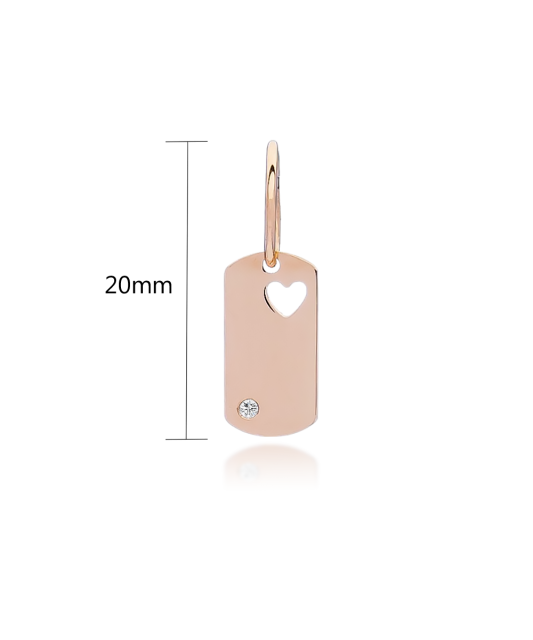 Gold pendant with zirconium plate