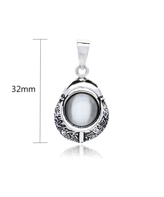 Sidabrinis pakabukas su katės akies akmeniu  - Goldinga